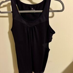 Athleta Sleek Black Mesh Tank Top